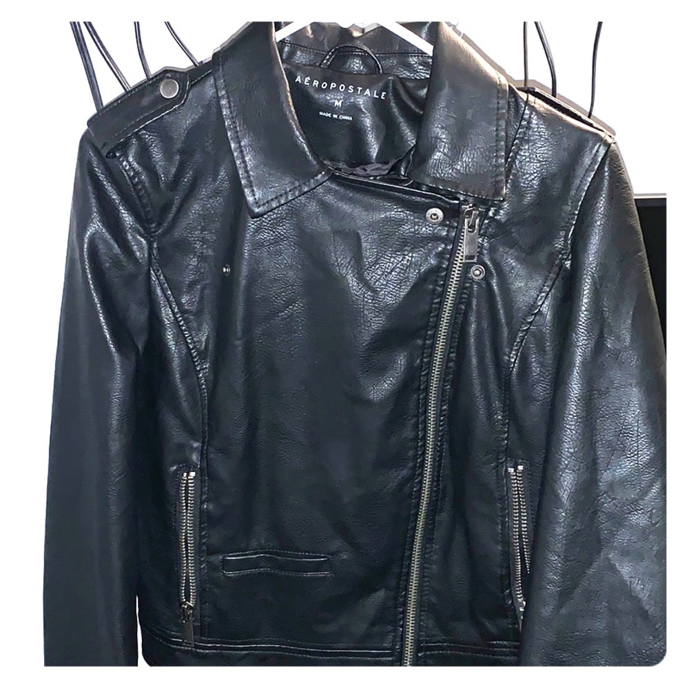 Aeropostale medium, fake leather jacket